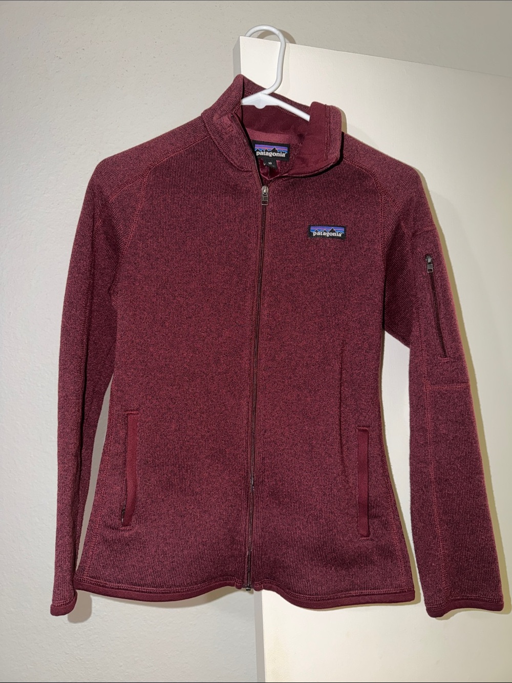 Patagonia Women's Full-Zip Teddy Jacket in Burgundy
